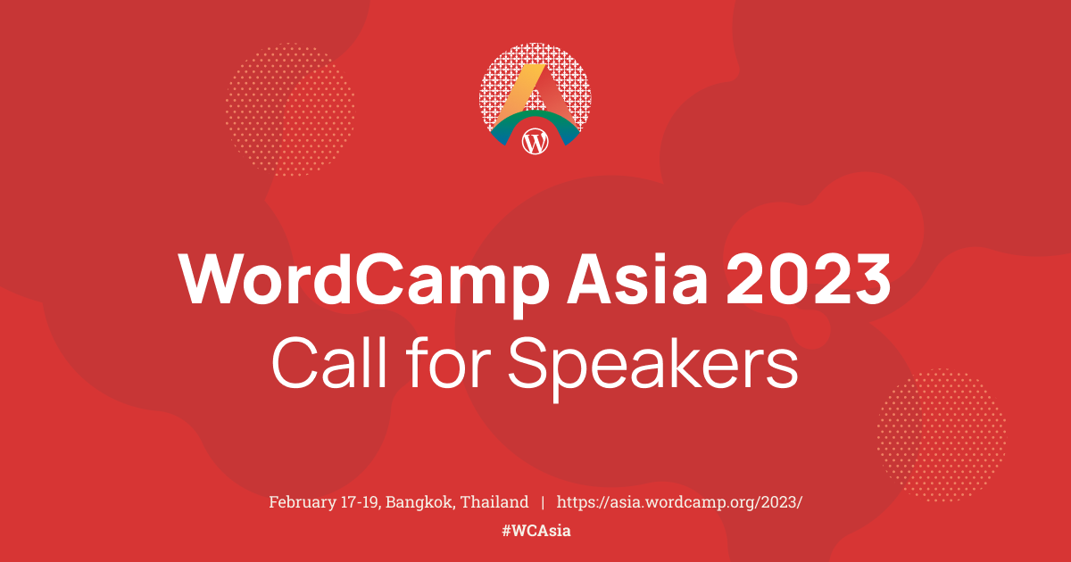 Call for Speakers WordCamp Asia 2023