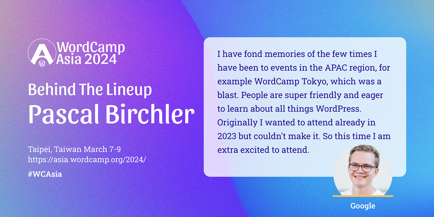 Behind the Lineup: Pascal Birchler