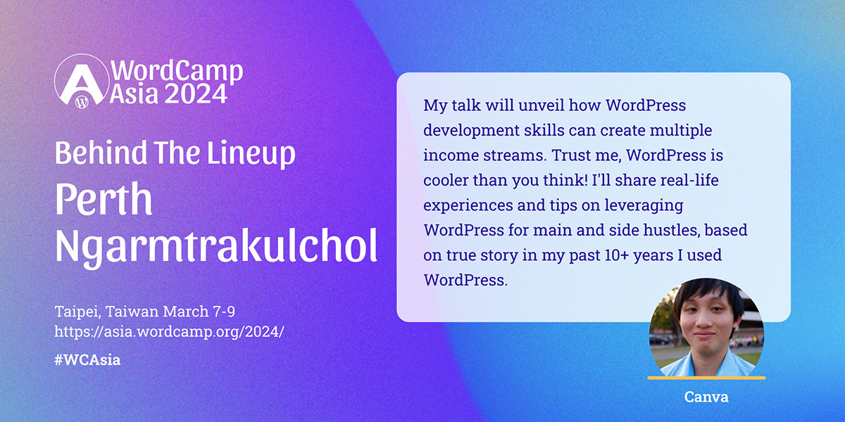 Behind the Lineup: Perth Ngarmtrakulchol