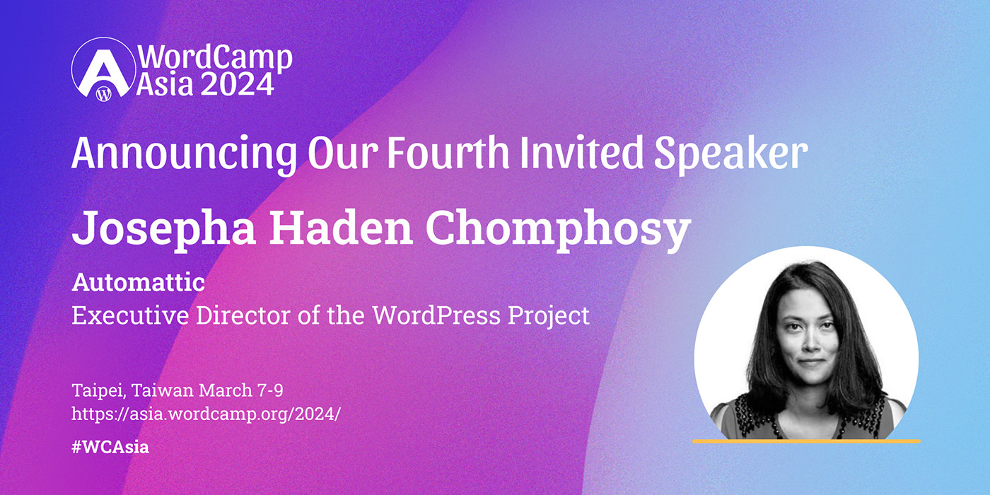 Announcing Our Fourth Invited Speaker: Josepha Haden Chomphosy