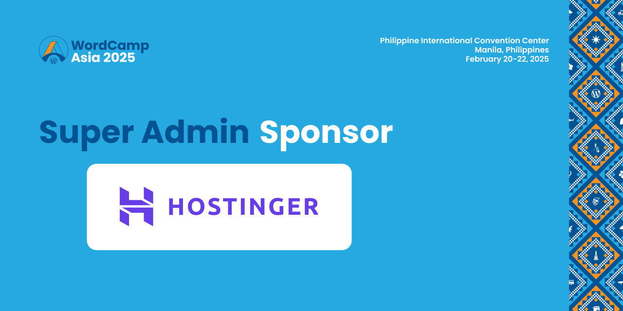 Thanks to Our Super Admin Sponsor – Hostinger