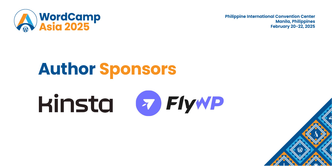 Thanks to Our Author Sponsors – Kinsta & FlyWP