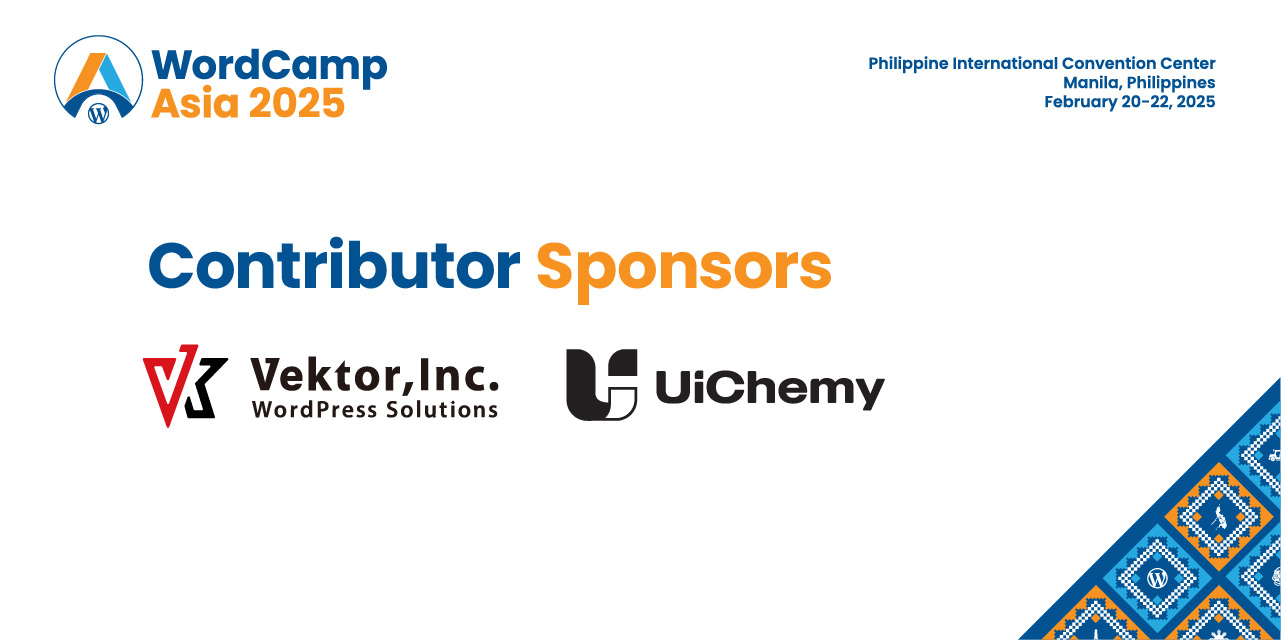 Thanks to Our Contributor Sponsors – Vektor, Inc. & UiChemy