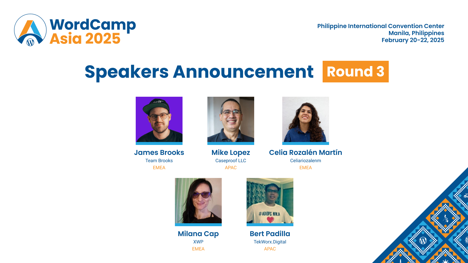 Meet our Speakers: Round 3