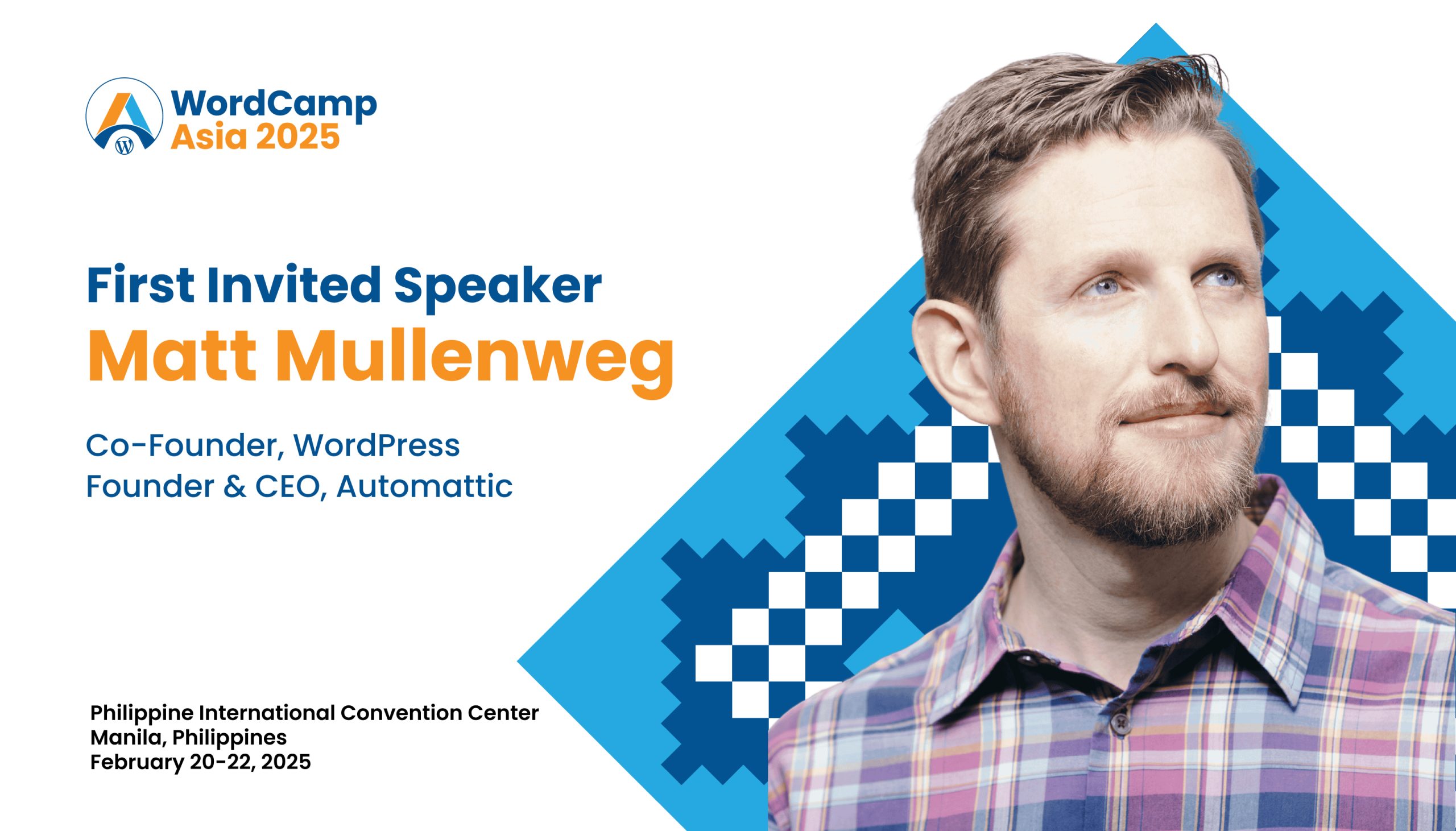 Announcing Our First Invited Speaker – Matt Mullenweg