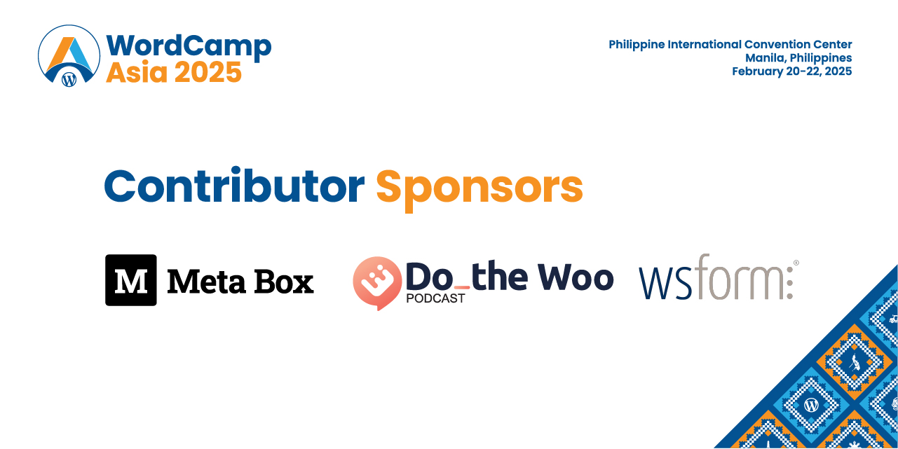 Thanks to Our Contributor Sponsors – Meta Box, Do the Woo, and WS Form