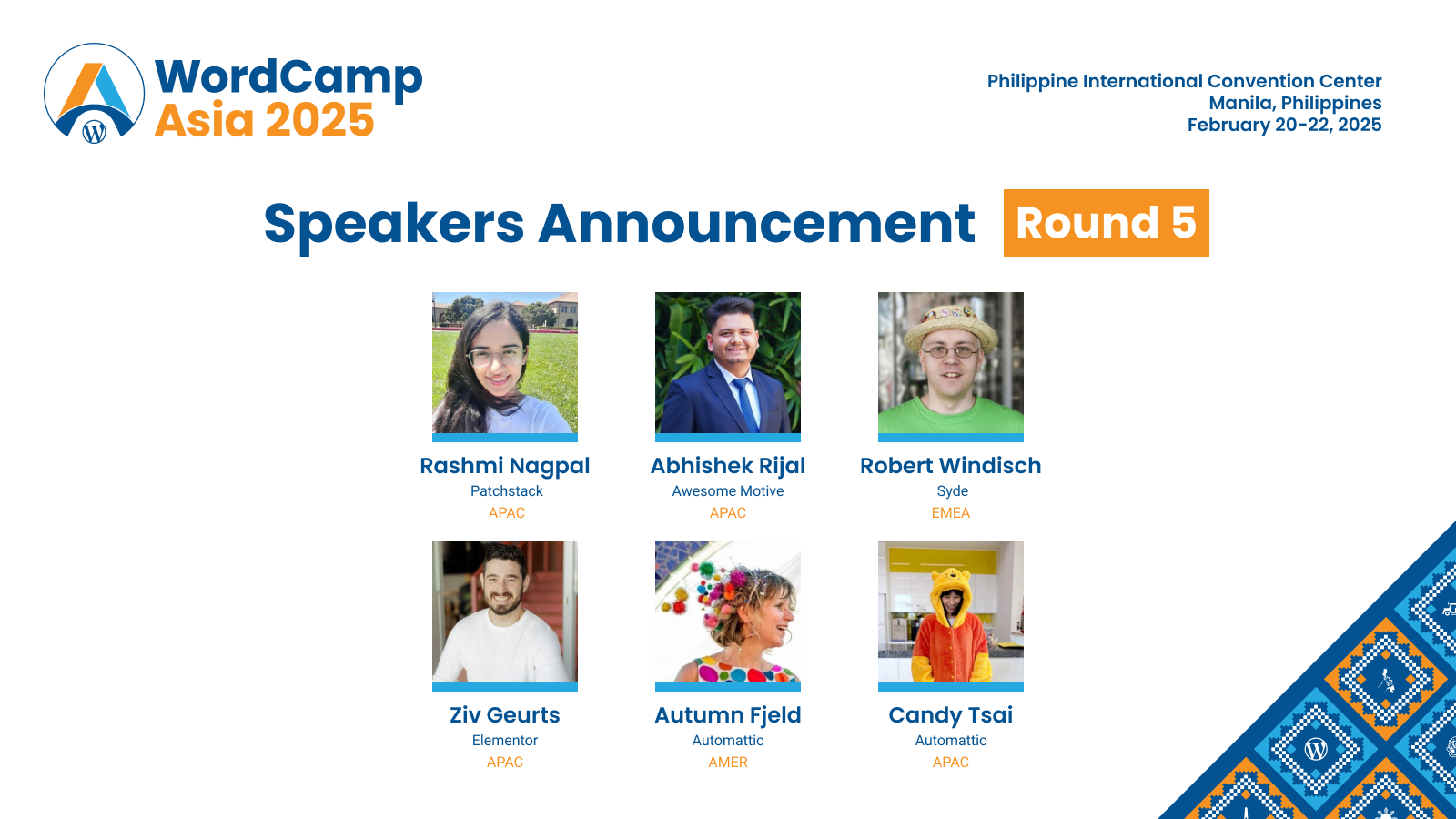 Meet our Speakers: Round 5