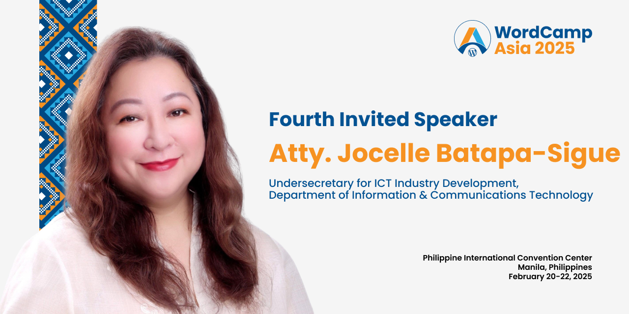 Announcing Our Fourth Invited Speaker – Atty. Jocelle Batapa-Sigue