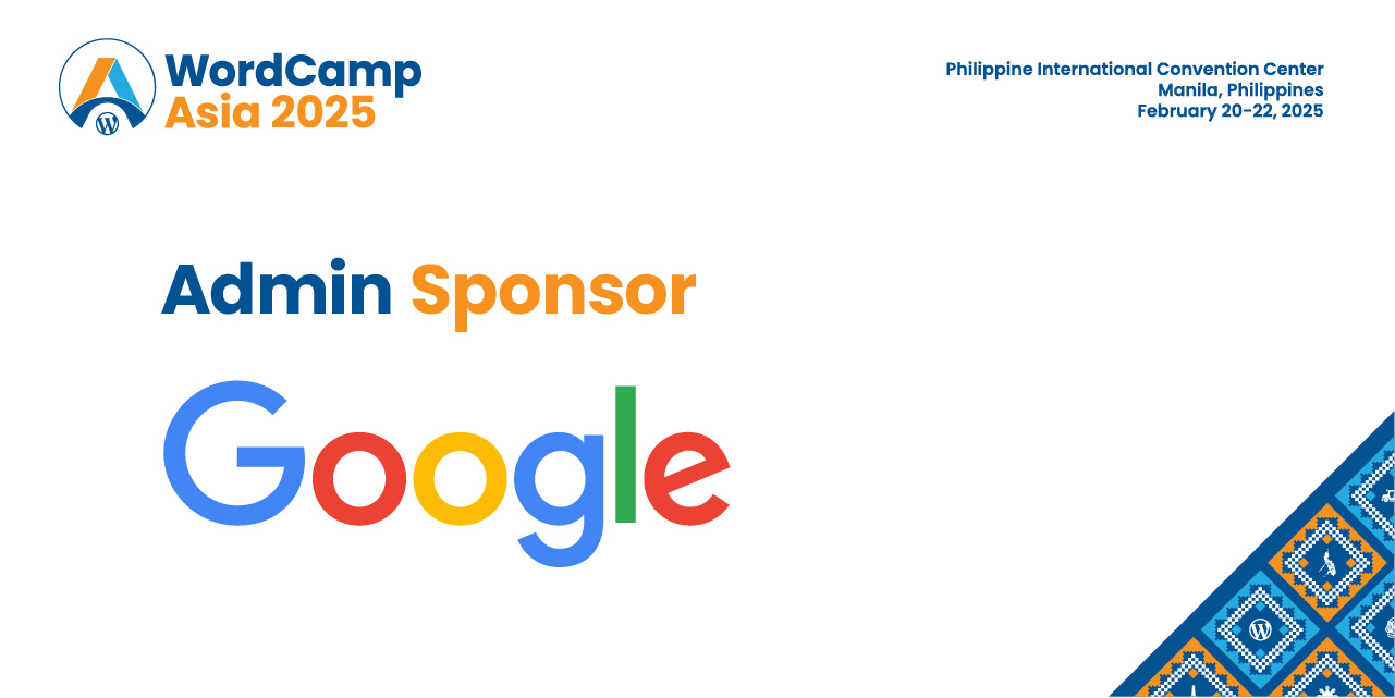 Thanks to Our Admin Sponsor – Google