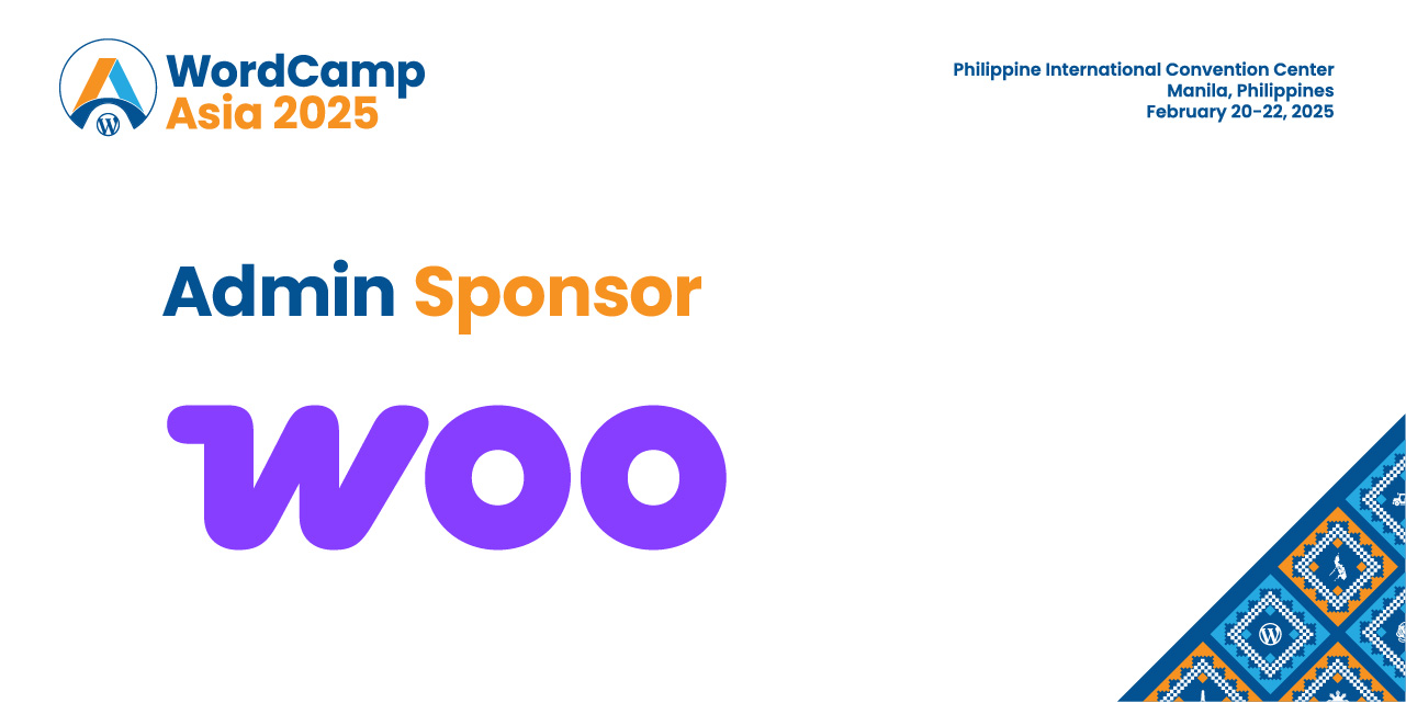 Thanks to Our Admin Sponsor – Woo