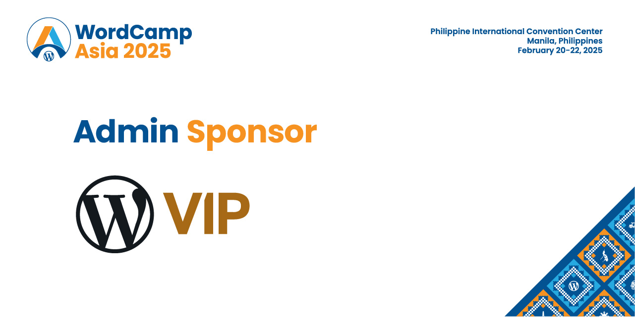 A Big Thank You to Our Admin Sponsor: WP VIP