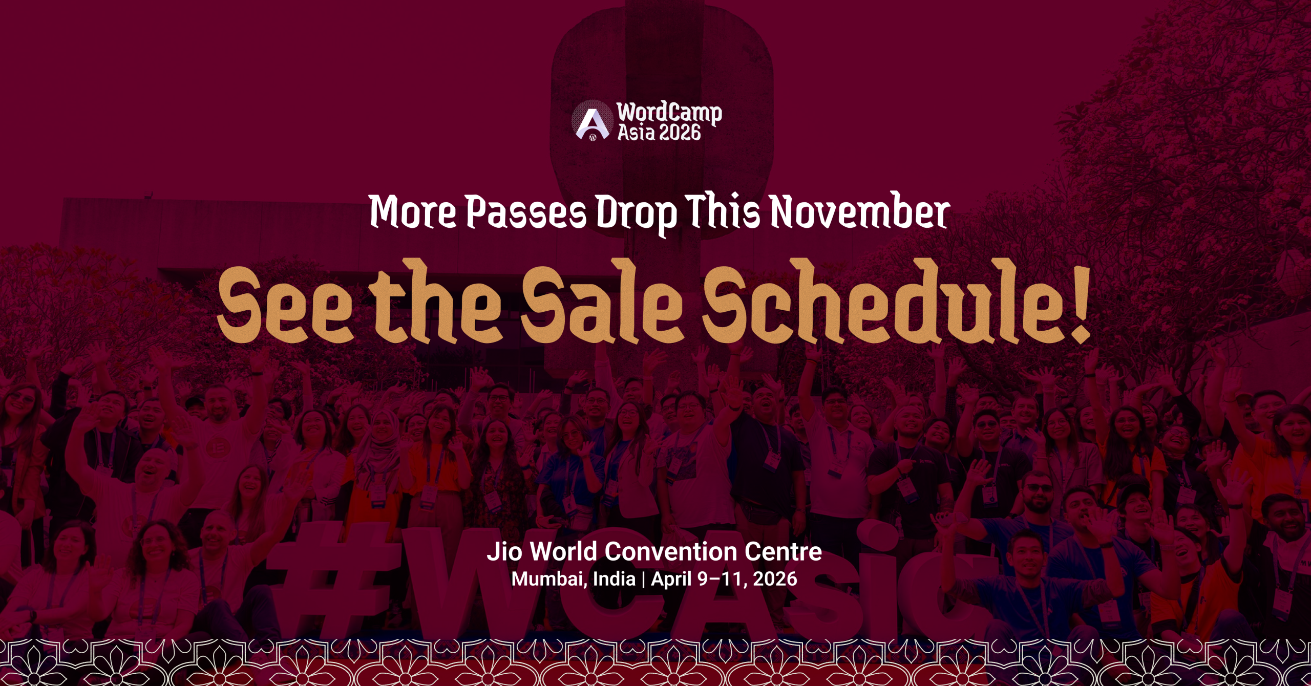 Mark Your Calendars! Next WordCamp Asia 2026 Pass Batches Drop This November!