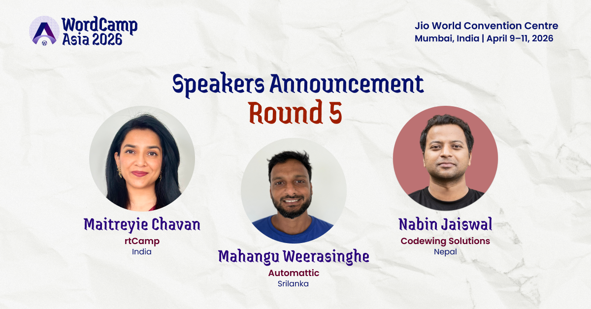 Meet Our Speakers: Round 5