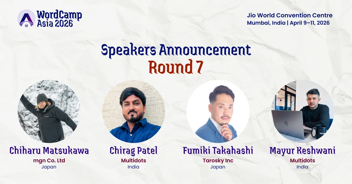 Meet Our Speakers: Round 7