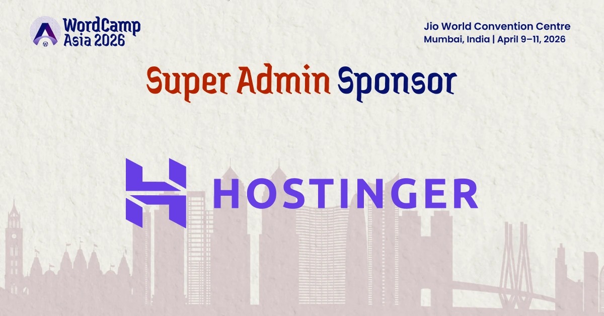Thank You to our Super Admin Sponsor – Hostinger