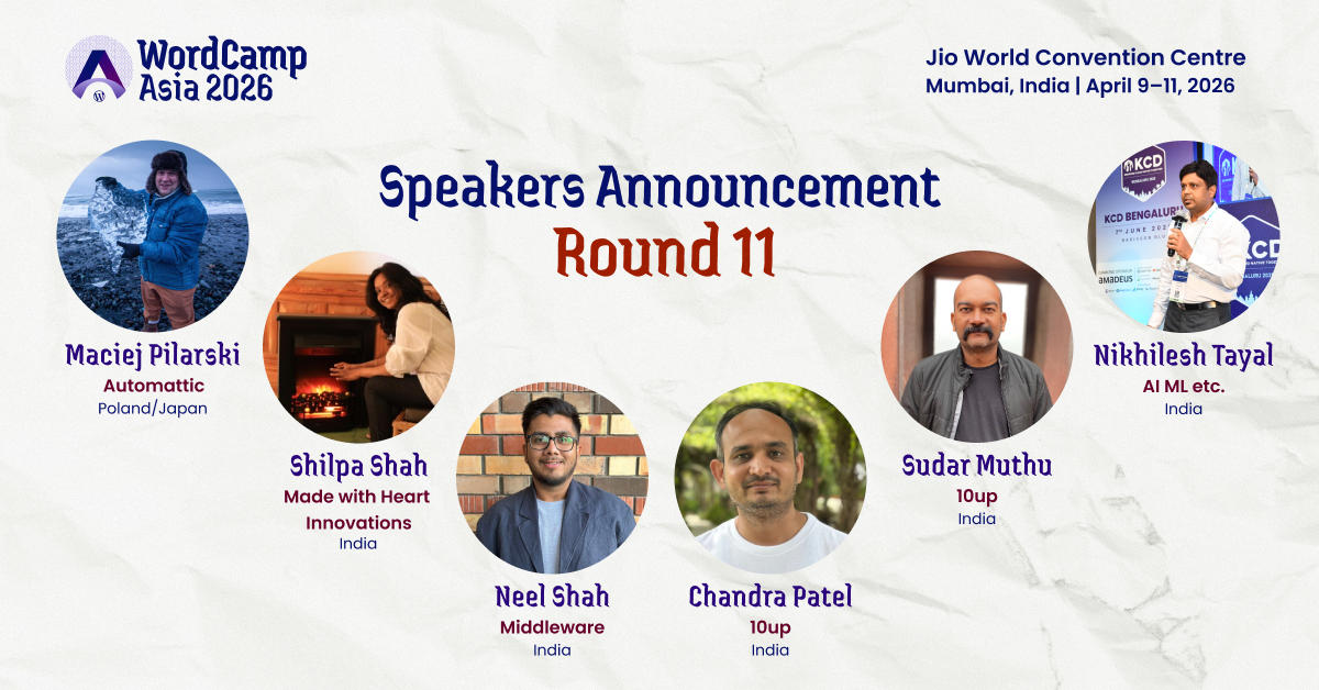 Meet Our Speakers: Round 11