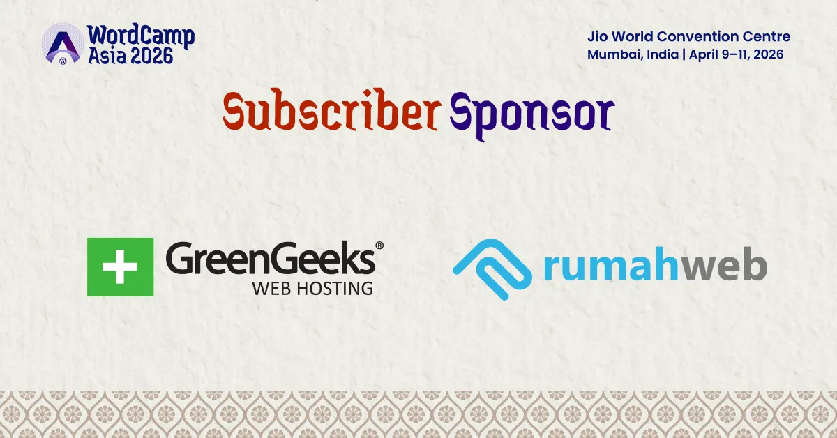 Thanks to Our Subscriber Sponsors GreenGeeks and Rumahweb
