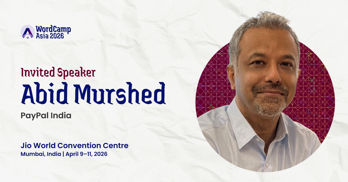 Announcing our Invited Speaker: Abid Murshed
