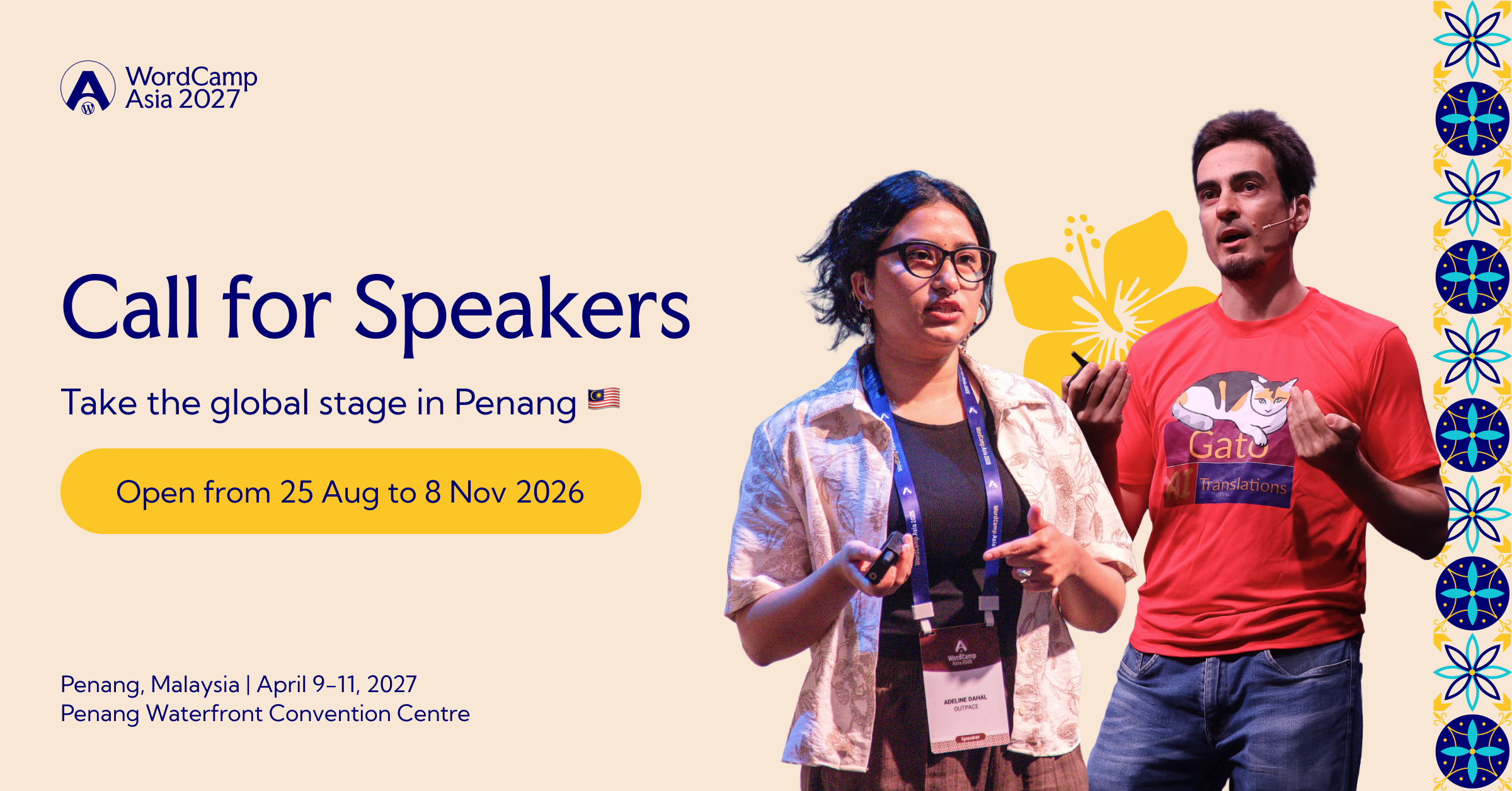 Speak at WordCamp Asia 2027 – Penang, Malaysia