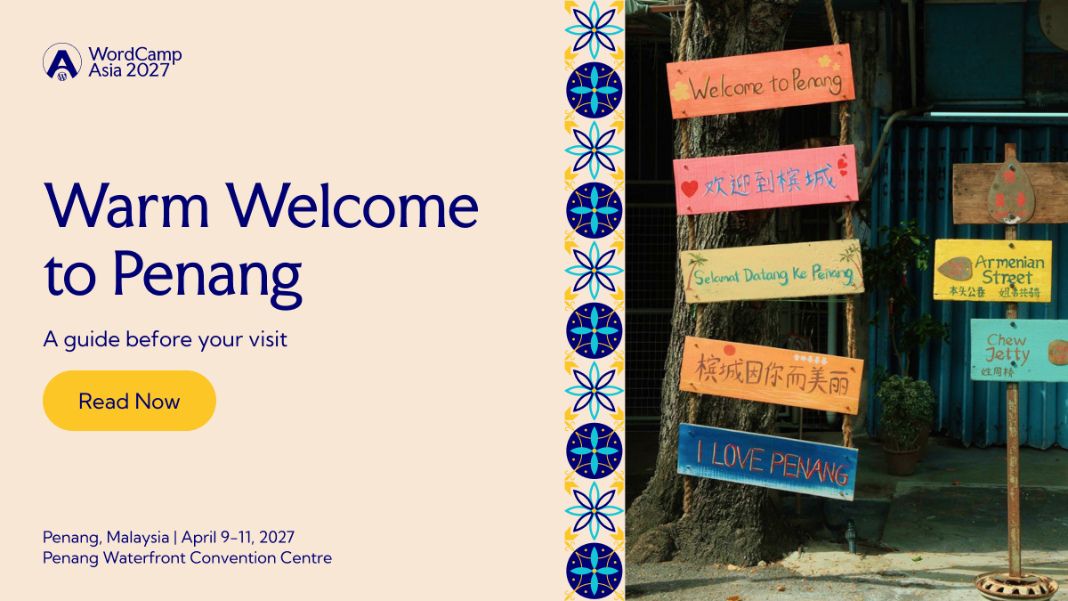 Warm Welcome to Penang